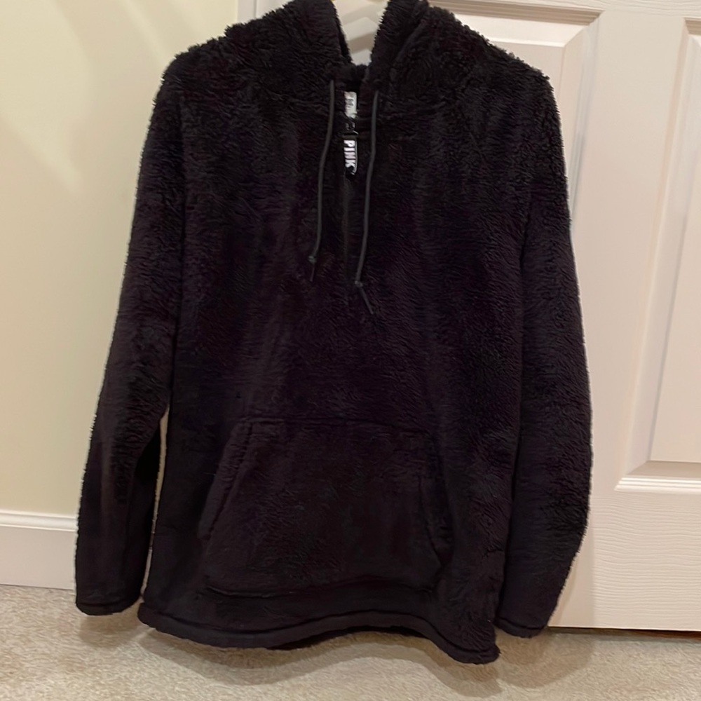 PINK warm fuzzy jacket. Size M.
